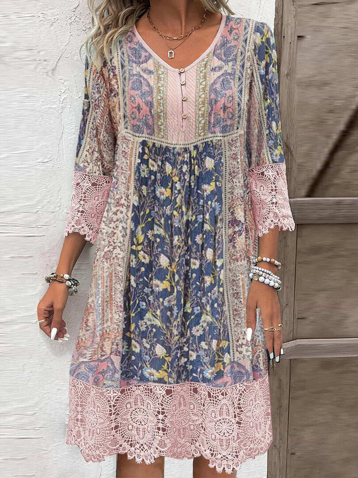 Minerva - Boho Dress with Lace Details