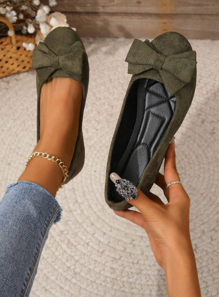 Amalyn - Classic Quilted Bow Flats