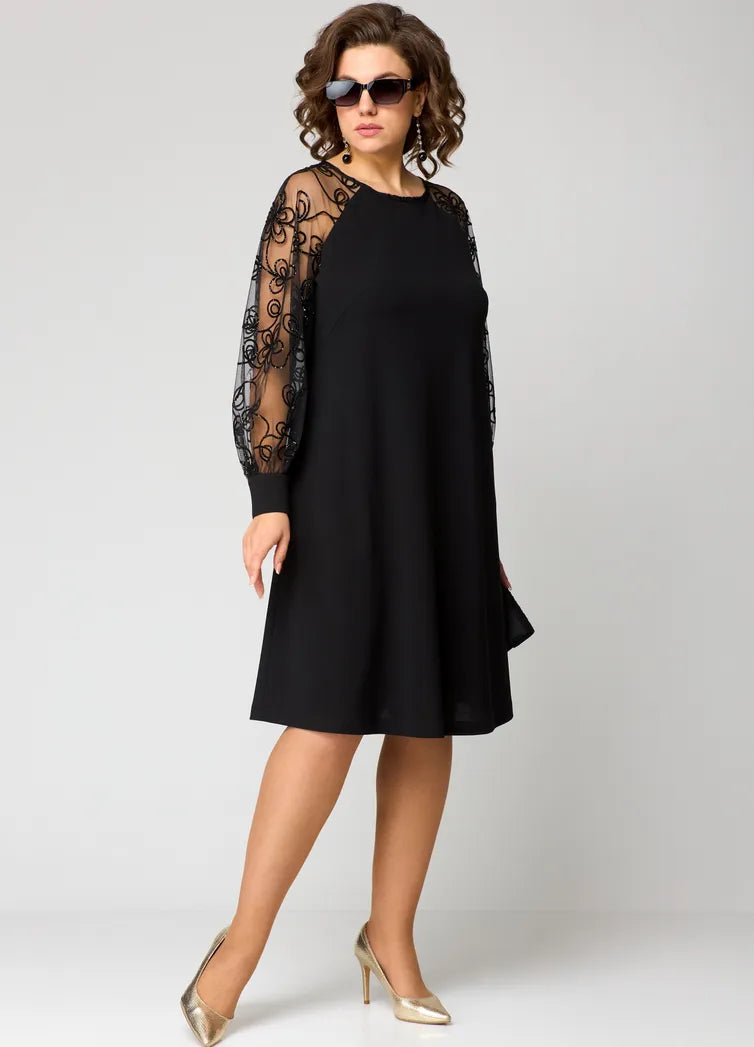 Mirae - Lace-Sleeve Dress