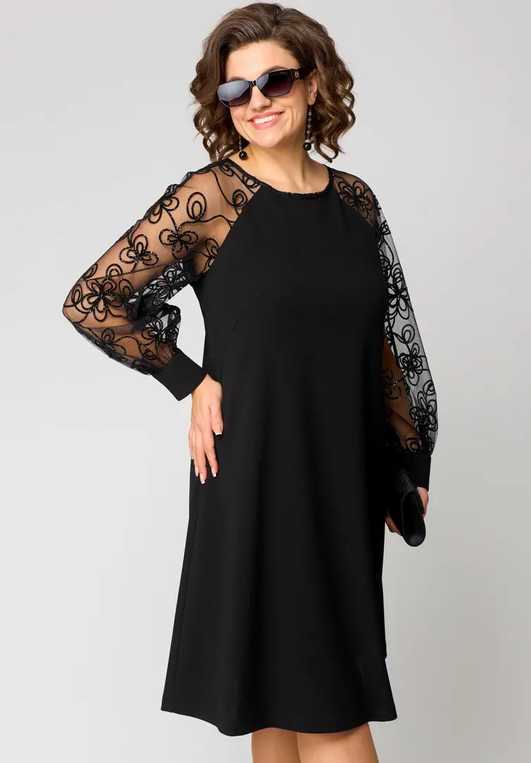 Mirae - Lace-Sleeve Dress