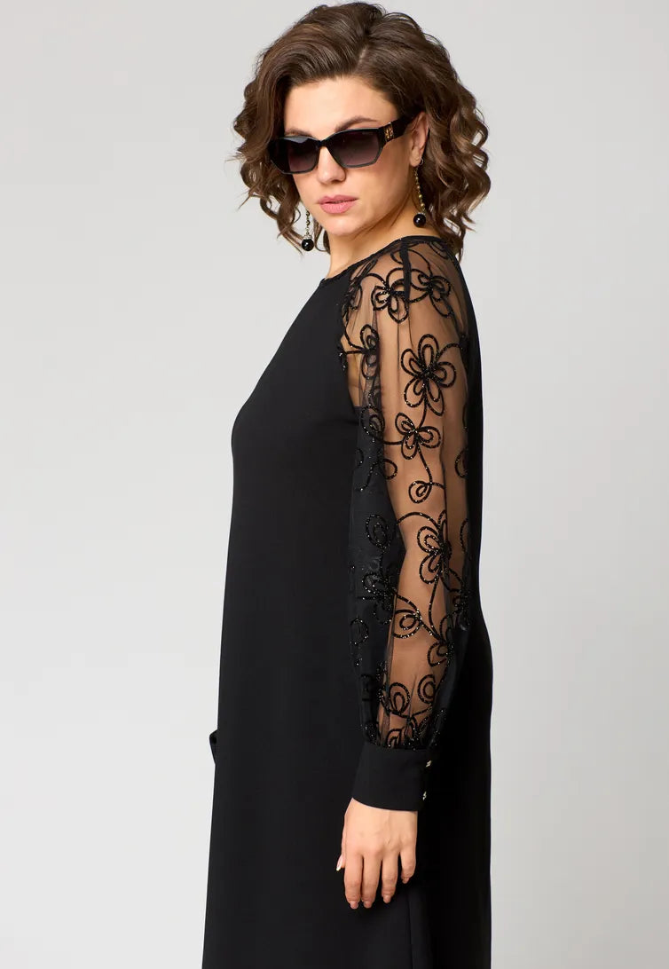 Mirae - Lace-Sleeve Dress
