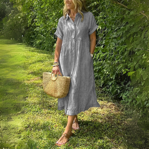 Amila | Elegant Striped Dress