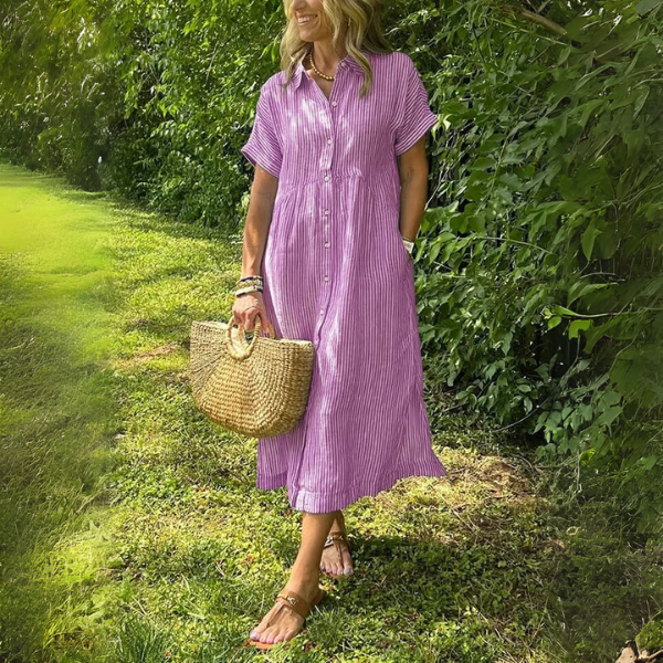 Amila | Elegant Striped Dress