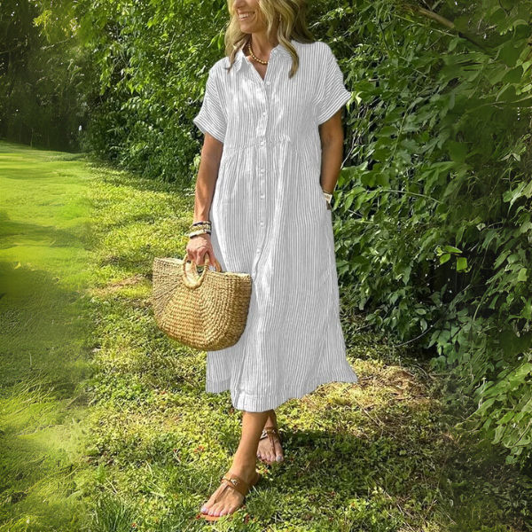 Amila | Elegant Striped Dress