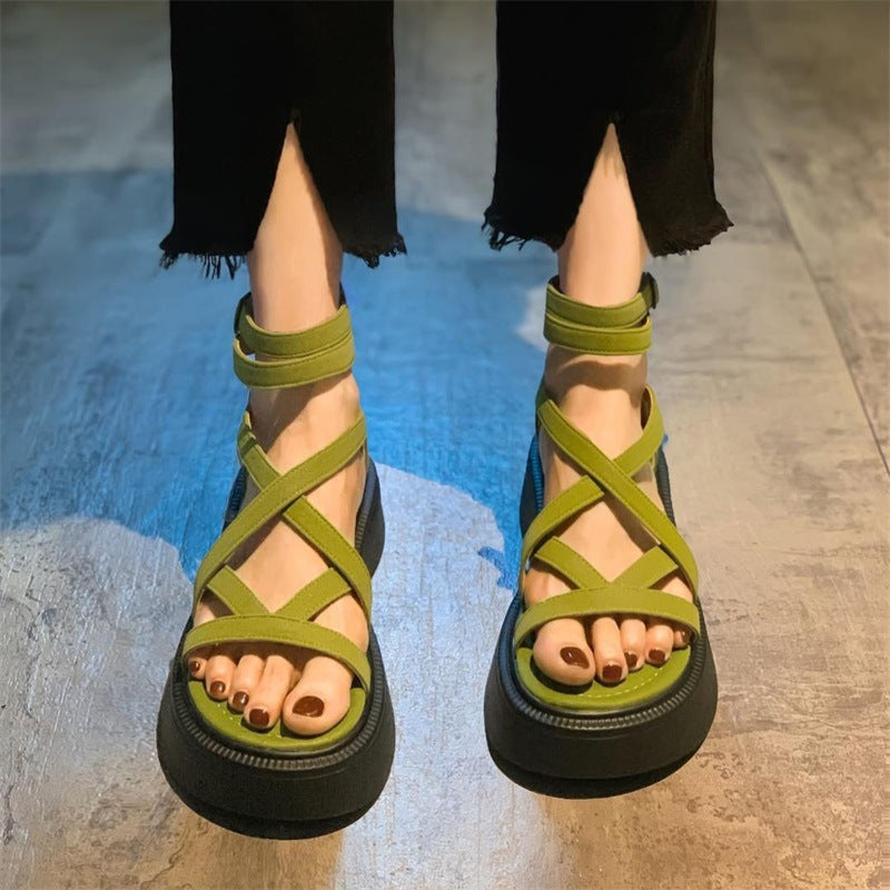 Neri - Bold Strappy Wedge Sandals