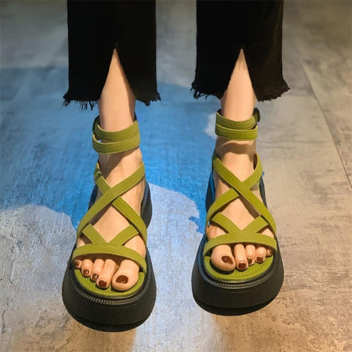 Neri - Bold Strappy Wedge Sandals