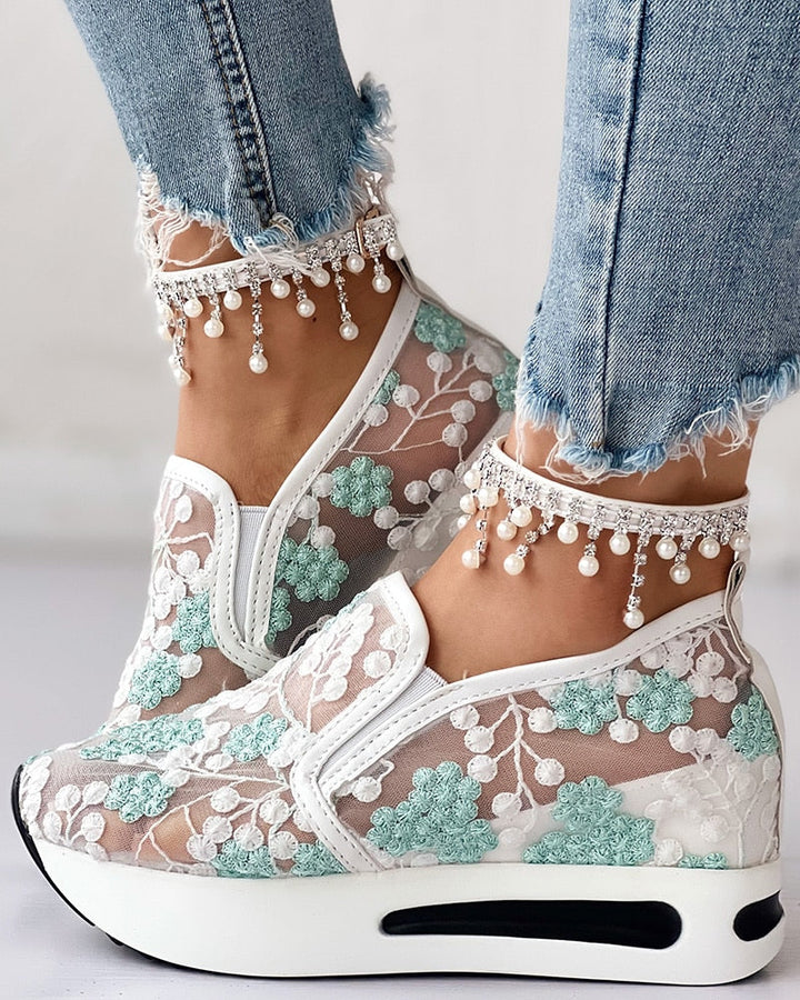 Florabelle - Delicate Lace Sneakers