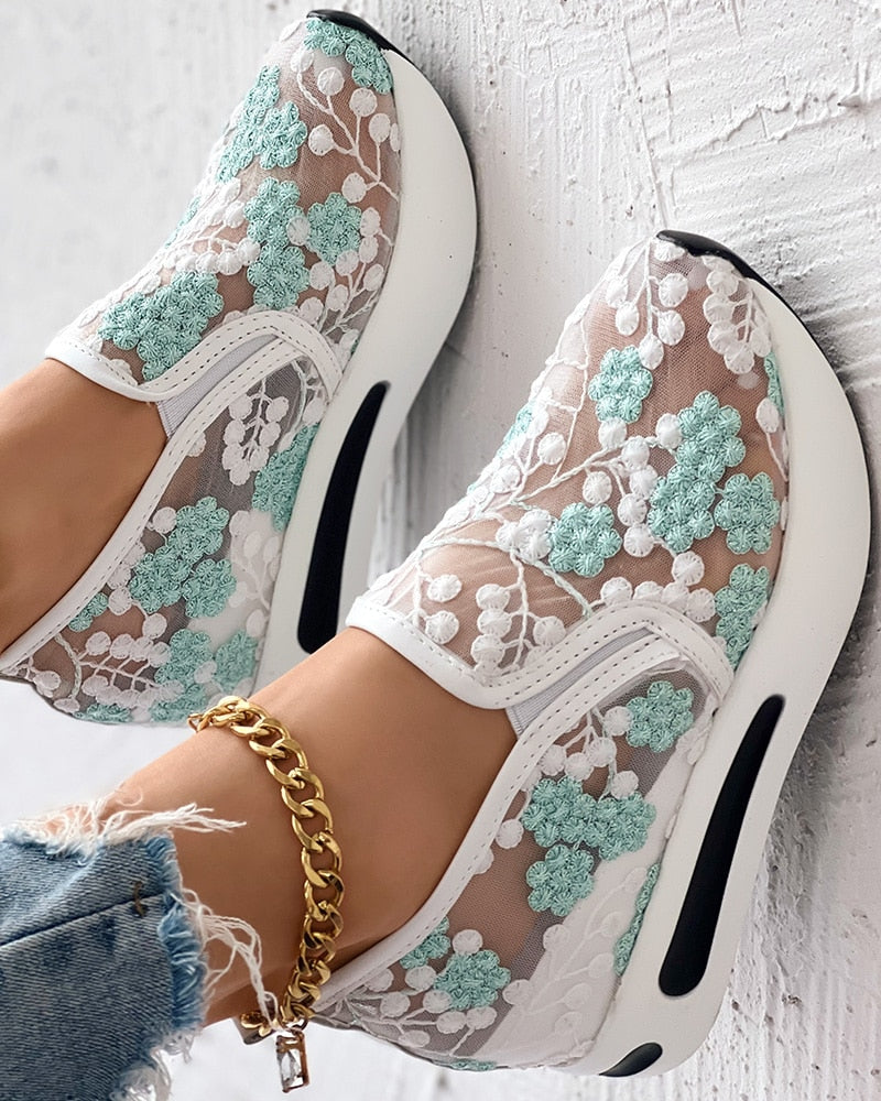 Florabelle - Delicate Lace Sneakers