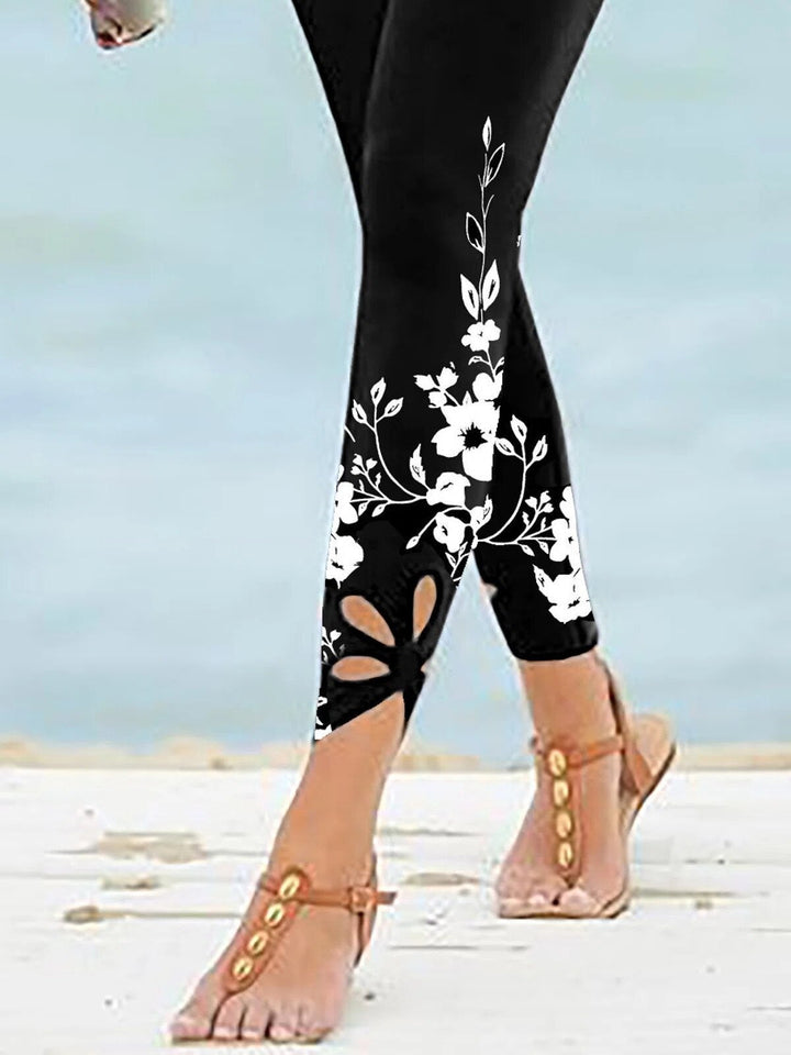 Lyrish - Floral Accent Leggings