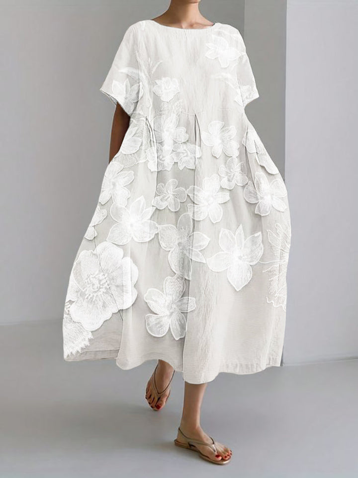 Emina - Elegant Floral Print Dress