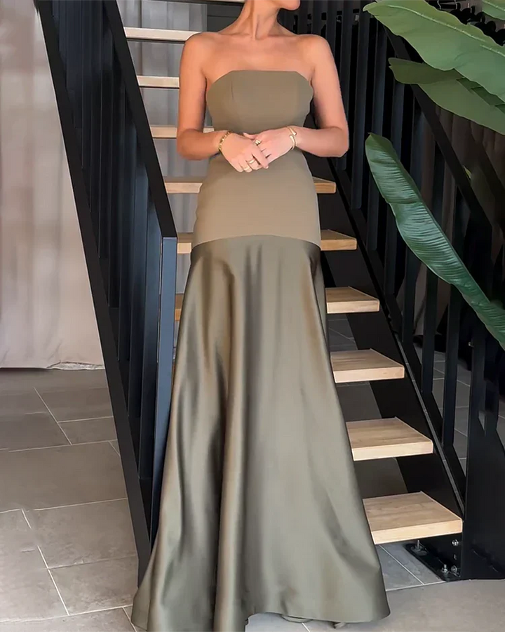 Julie - Elegant Strapless Maxi Dress
